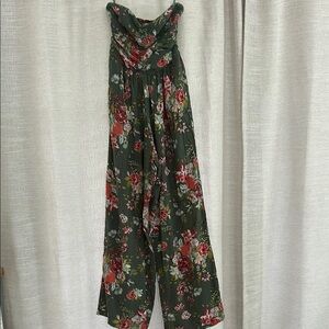 Floral Strapless Jumpsuit